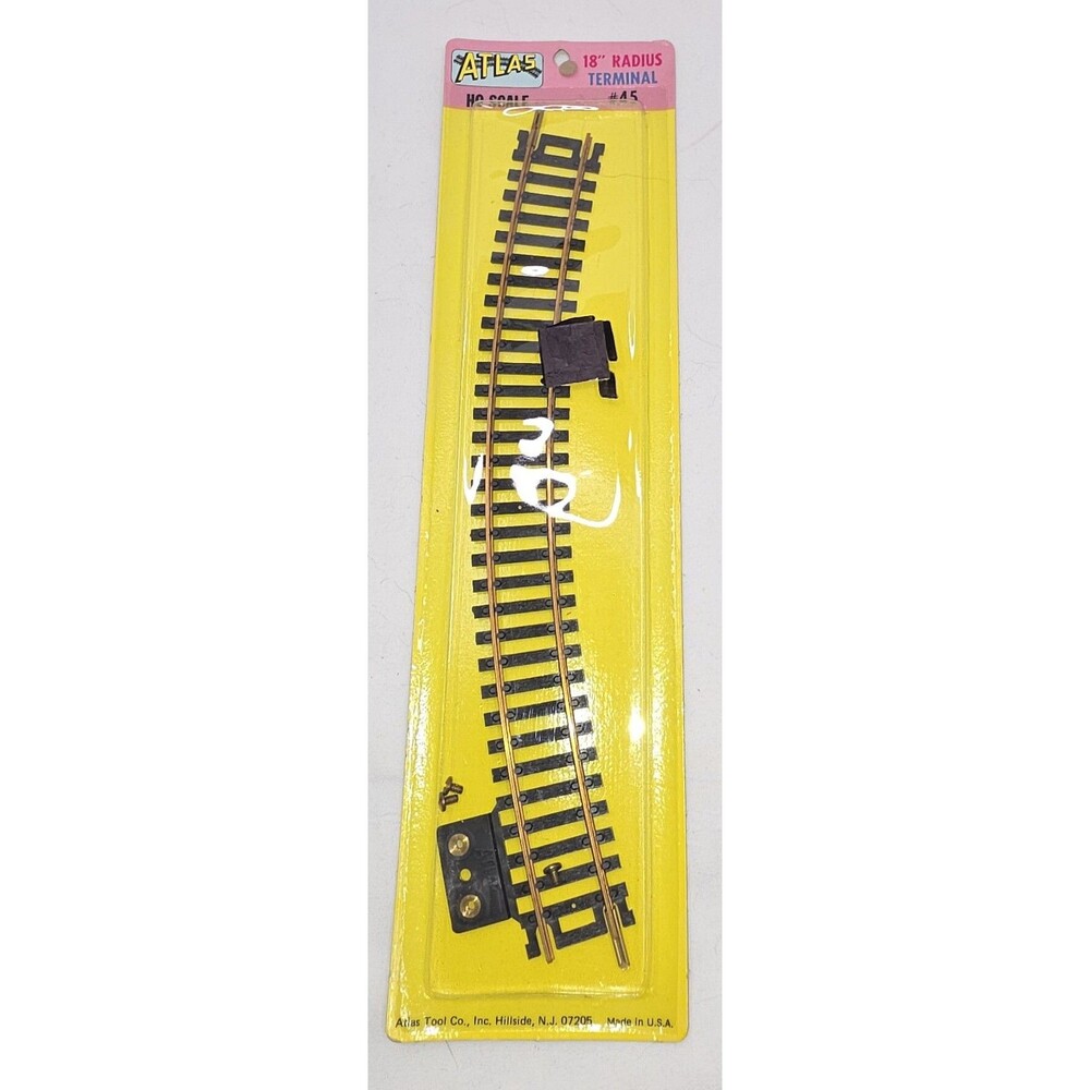 Atlas HO Scale 1:87 18" Radius Terminal Railroad Track #45 NOS (BRASS